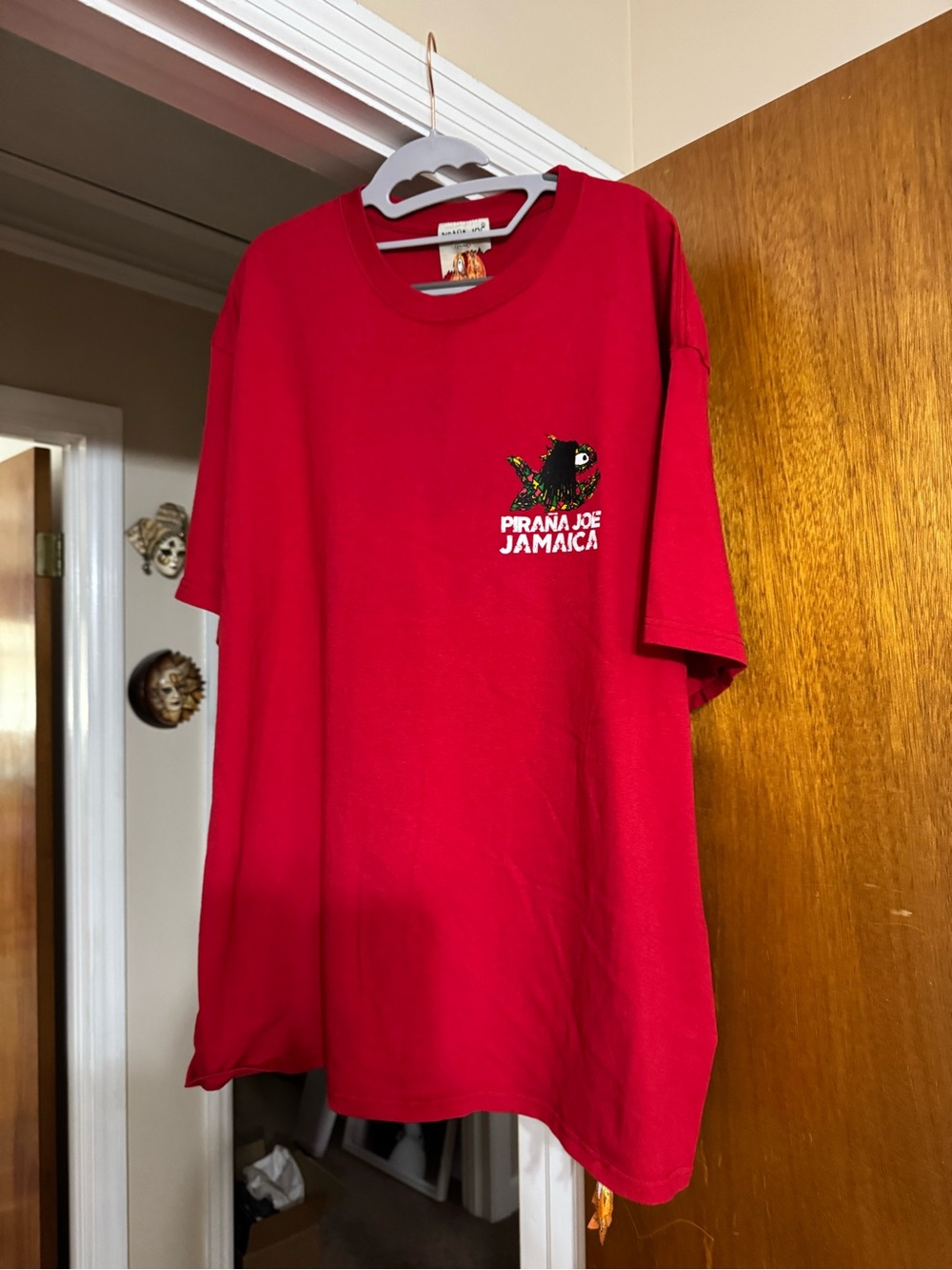 Piranha Joe Jamaica Red Men's Graphic Tee